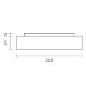 surface luminaire DISC IP20, black dimmable