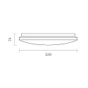 SIGOR surface luminaire MOON 3-CCT CCT Switch, switchable, cambered, with spacer IP44, white 