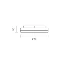 SIGOR Plafondarmatuur SQUARE IP44, zilver 