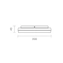 SIGOR LED Ceiling luminaire SQUARE, 26 x 26 x 4.3cm, IP20, 29W 4000K 1950lm, white matt / silver