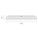 SIGOR LED Ceiling luminaire SQUARE, 40 x 40 x 6.3cm, IP20, 38W 3000K 2600lm, white matt / silver