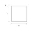 SIGOR LED paneel FLED 62X62 opbouwversie, 36W 3600lm 4000K 120° 120° CRI 80