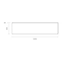 SIGOR LED paneel FLED 120X30 opbouwversie, 36W 4320lm 3000K 120° 120° CRI 80