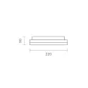 SIGOR Plafondarmatuur CIRCEL 22 IP54, zilver 