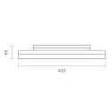 SIGOR Plafondarmatuur CIRCEL 40 IP54, zilver 
