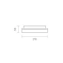 SIGOR Opbouw armatuur SQUARE 22 IP54, zilver 