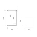 SIGOR Wandarmatuur voor buitenshuis NULANTERN dimbaar E27 IP54, antraciet, gepoedercoat dimbaar