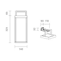 SIGOR battery table lamp NUMOVE IP54, graphite grey dimmable