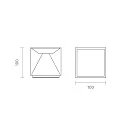 SIGOR battery table lamp NUTALIS 10X10CM cube shape, CCT Switch, with touch dimmer, with charger IP54, dune beige dimmable