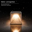 SIGOR Tafellamp op batterijen NUTALIS 10X10CM Cubusvorm, CCT Switch, met Touch-Dimmer, met Lader IP54, nacht zwart dimbaar