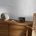 SIGOR Tafellamp op batterijen NUTALIS 10X10CM Cubusvorm, CCT Switch, met Touch-Dimmer, met Lader IP54, nacht zwart dimbaar