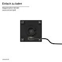 SIGOR Tafellamp op batterijen NUTALIS MINI 8X8CM Cubusvorm, CCT Switch, met Touch-Dimmer, met Lader, met Wandbevestiging IP54