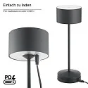 SIGOR Tafellamp op batterijen VELUNA up / down, CCT Switch, Set van 1, met Touch-Dimmer IP44, nacht zwart dimbaar