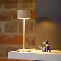 SIGOR Tafellamp op batterijen VELUNA up / down, CCT Switch, Set van 1, met Touch-Dimmer IP44, duin beige dimbaar