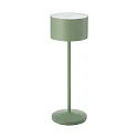 battery table lamp VELUNA up / down, CCT Switch, set of 1, with touch dimmer IP44, sage green dimmable