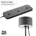 SIGOR Tafellamp op batterijen VELUNA up / down, CCT Switch, Set van 3, met Touch-Dimmer IP44, nacht zwart dimbaar