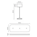 SIGOR Tafellamp op batterijen VELUNA up / down, CCT Switch, Set van 3, met Touch-Dimmer IP44, nacht zwart dimbaar