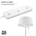 SIGOR Tafellamp op batterijen FACETTA down, CCT Switch, Set van 3, met Touch-Dimmer IP44, sneeuwwitje dimbaar