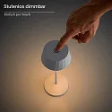 battery table lamp FACETTA down, CCT Switch, set of 3, with touch dimmer IP44, dune beige dimmable