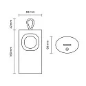 SIGOR Tafellamp op batterijen LUNARI met USB-Aansluiting, CCT Switch, met Handvat, met Touch-Dimmer IP44, mat, nacht zwart dimbaar