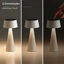 SIGOR battery table lamp SOLINO IP44, sage green dimmable