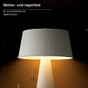 SIGOR battery table lamp SOLINO IP44, sage green dimmable