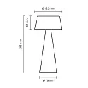 SIGOR battery table lamp SOLINO IP44, sage green dimmable