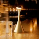 SIGOR Tafellamp op batterijen NUDROP MINI CCT Switch, met Touch-Dimmer IP54, goud dimbaar