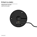 SIGOR Tafellamp op batterijen NUFLAIR CCT Switch, met aanraakdimmer, gebrüllt IP54, nacht zwart dimbaar