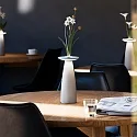 SIGOR Tafellamp op batterijen NUFLAIR CCT Switch, met aanraakdimmer, gebrüllt IP54, mist grijs dimbaar