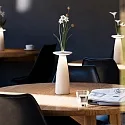 SIGOR Tafellamp op batterijen NUFLAIR CCT Switch, met aanraakdimmer, gebrüllt IP54, duin beige dimbaar