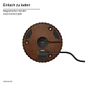 SIGOR battery table lamp NUFLAIR CCT Switch, with touch dimmer, perforated IP54, rust brown dimmable