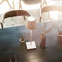 SIGOR Tafellamp op batterijen NUINDIE USB-C up / down, met USB-Aansluiting, CCT Switch, met Touch-Dimmer IP54, sneeuwwitje dimbaar