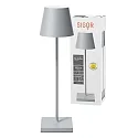 SIGOR battery table lamp NUINDIE USB-C up / down, with USB connection, CCT Switch, with touch dimmer IP54, fog grey dimmable