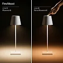 SIGOR battery table lamp NUINDIE USB-C up / down, with USB connection, CCT Switch, with touch dimmer IP54, sage green dimmable