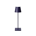 Tafellamp op batterijen NUINDIE USB-C rond, CCT Switch, met aanraakdimmer IP54, pruimenblauw dimbaar