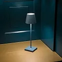 SIGOR battery table lamp NUINDIE USB-C up / down, with USB connection, CCT Switch, with touch dimmer IP54, dolphin blue dimmable
