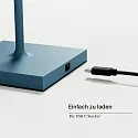 SIGOR battery table lamp NUINDIE USB-C up / down, with USB connection, CCT Switch, with touch dimmer IP54, dolphin blue dimmable