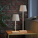 battery table lamp NUINDIE MINI USB-C round, CCT Switch, with touch dimmer IP54, dune beige dimmable