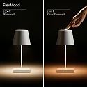 battery table lamp NUINDIE MINI USB-C round, CCT Switch, with touch dimmer IP54, dune beige dimmable
