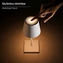 SIGOR Tafellamp op batterijen NUINDIE MINI USB-C rond, CCT Switch, met aanraakdimmer IP54, pruimenblauw dimbaar
