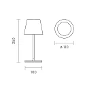 SIGOR Tafellamp op batterijen NUINDIE MINI USB-C up / down, met USB-Aansluiting, CCT Switch, met Touch-Dimmer IP54