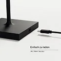 SIGOR battery floor lamp NUINDIE USB-C up / down, with USB connection, CCT Switch, with touch dimmer IP54, night black dimmable