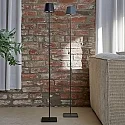 SIGOR Vloerlamp op batterijen NUINDIE USB-C up / down, met USB-Aansluiting, CCT Switch, met Touch-Dimmer IP54, grafietgrijs dimbaar
