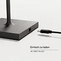 SIGOR Vloerlamp op batterijen NUINDIE USB-C up / down, met USB-Aansluiting, CCT Switch, met Touch-Dimmer IP54, grafietgrijs dimbaar