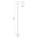 SIGOR Vloerlamp op batterijen NUINDIE USB-C up / down, met USB-Aansluiting, CCT Switch, met Touch-Dimmer IP54, grafietgrijs dimbaar