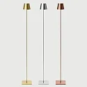 SIGOR battery floor lamp NUINDIE USB-C up / down, with USB connection, CCT Switch, with touch dimmer IP54, silver dimmable