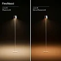 SIGOR battery floor lamp NUINDIE USB-C up / down, with USB connection, CCT Switch, with touch dimmer IP54, silver dimmable