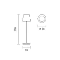 SIGOR battery table lamp NUINDIE POCKET USB-C round, CCT Switch, with touch dimmer IP54, violet purple dimmable