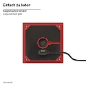 SIGOR Tafellamp op batterijen NUTALIS 10X10CM Cubusvorm, CCT Switch, met Touch-Dimmer, met Lader IP54, vuurrood dimbaar